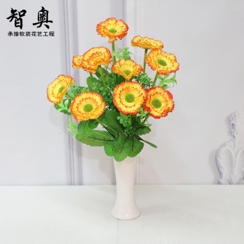 仿真花擺件 太陽(yáng)花花束，點(diǎn)亮歐式家居的藝術(shù)氣息